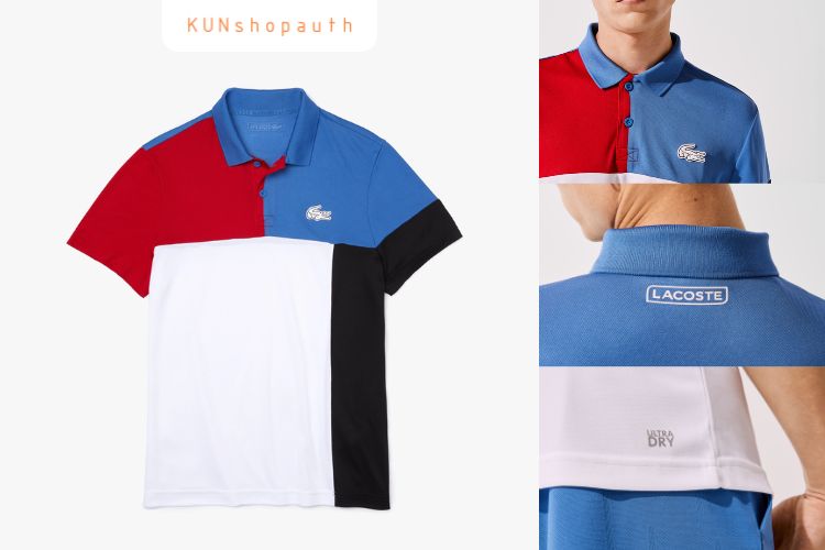 Áo Sport Lacoste Thiết Kế Color Block