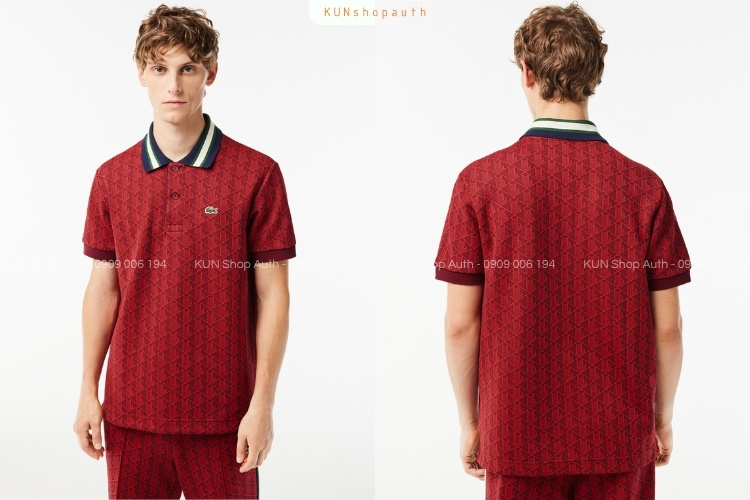 Dòng áo polo Lacoste Monogram là thiết kế kinh điển