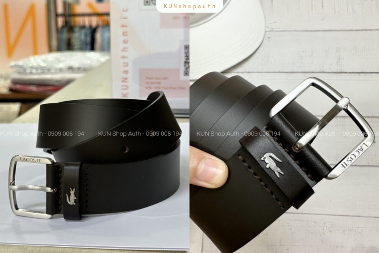 Thắt lưng Lacoste giúp bộ trang phục trông gọn gàng và cân đối hơn