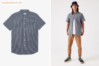 Áo sơ mi cộc tay Lacoste có nhiều chất liệu