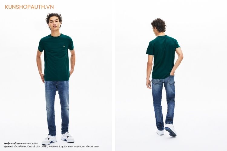 Áo thun Lacoste mix cùng quần denim