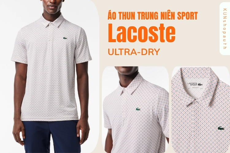 Áo thun trung niên sport Lacoste ULTRA-DRY